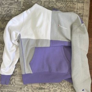 Purple Colorblock Champion Hoodie
